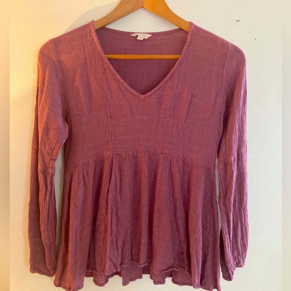 Sim and Sam, medium, mauve/purple blouse